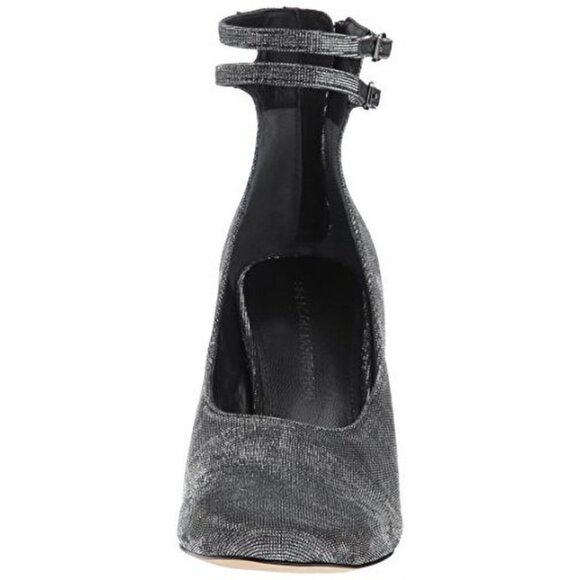 Sigerson Morrison NEW Designer Pump PLUM2 Heels Ankle Strap Lurex Shoe Womens 10 - Picture 4 of 17